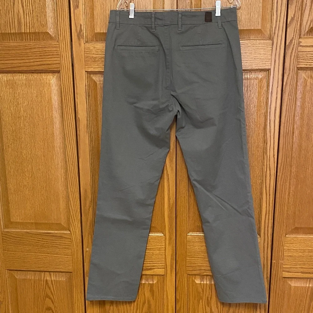 AG Adriano Goldschmied Mens 34 Slate Khaki Chino Tailored Trouser Pants